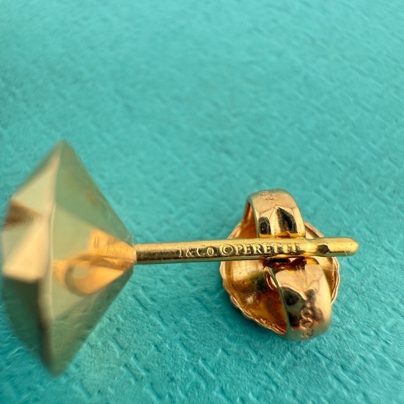RARE Tiffany & Co. 18k Rose Gold Faceted Two Carat Earrings Elsa Peretti 💎 - Picture 4 of 7